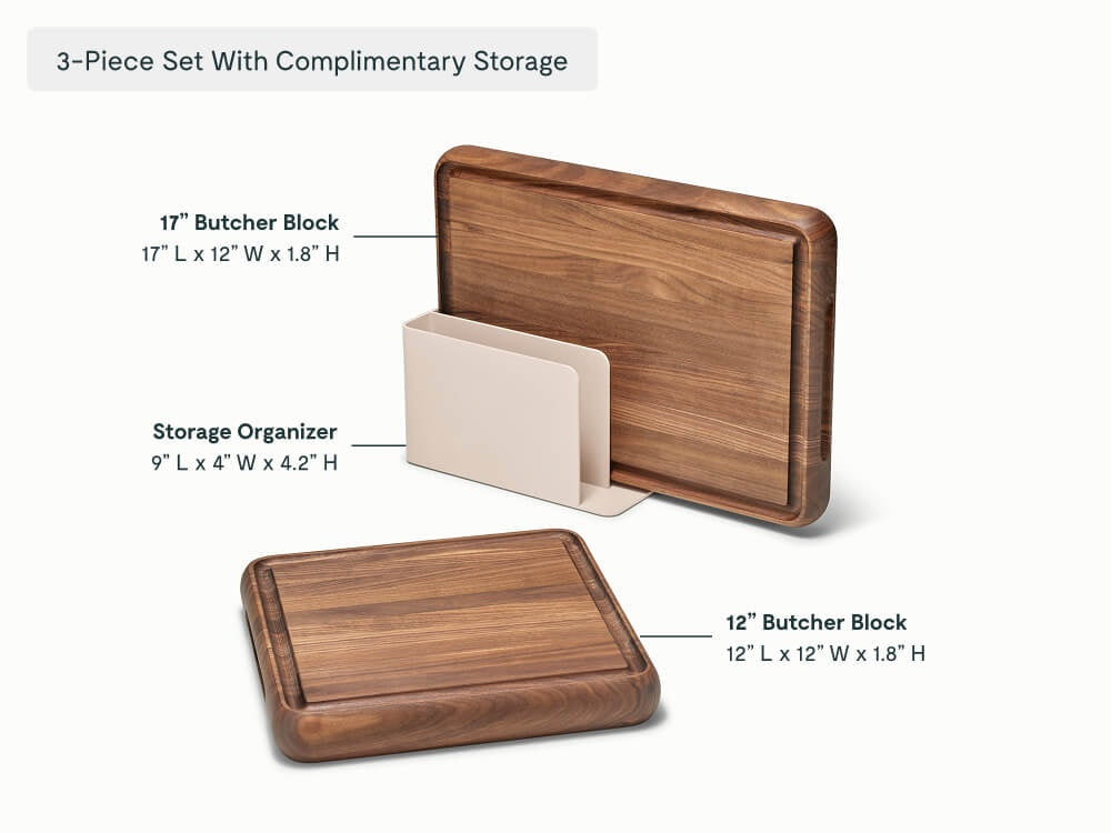 Prep & Serve Butcher Block Set